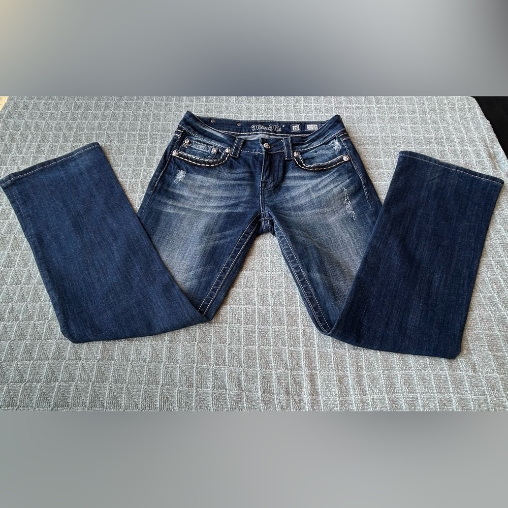 Miss Me Blue Flare & Wide Leg Jeans - Picture 6 of 13